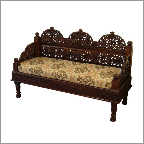 Wooden Carved Sofa Three Seater
