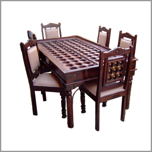 Bakra Brass Artwork dining Table 6 Seater 