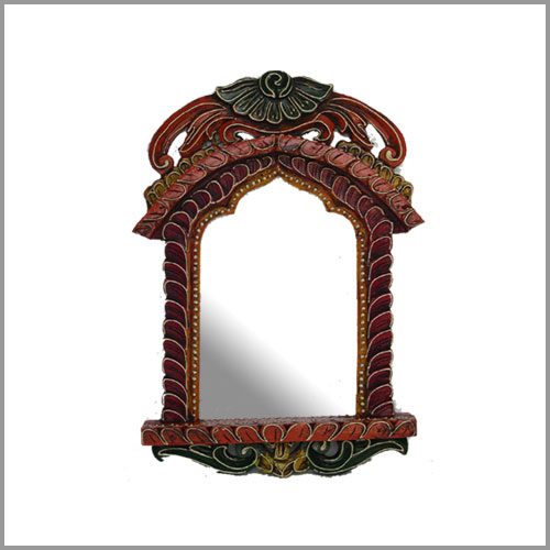 Wooden Painted Jharokha 18 Inches