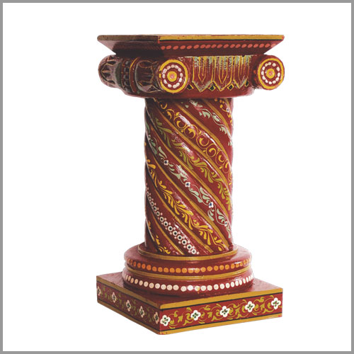 Painted Twisted Rope Pillar 18 Inch