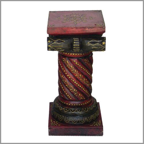 Painted Twisted Rope Pillar 18 Inch