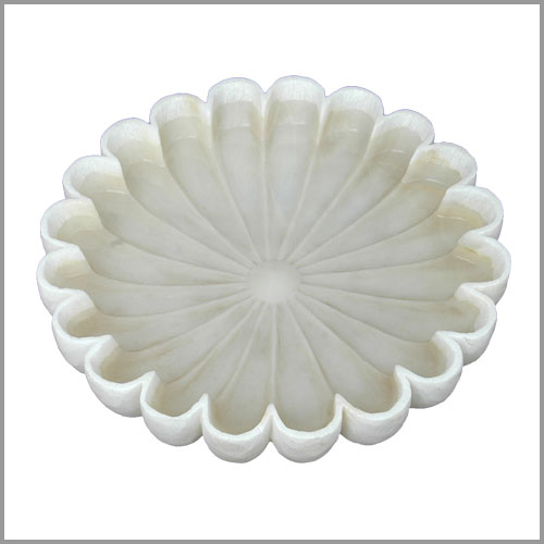 Handmade Marble Lotus Shape Bowl