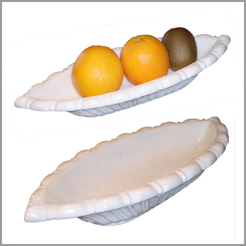 Marble Boat Fruit Bowl