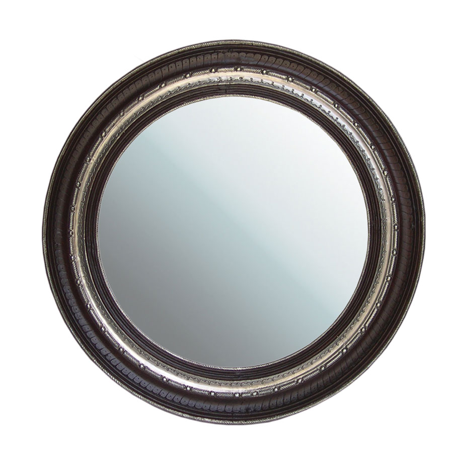 Metal Embellished and Polished Mirror Frame